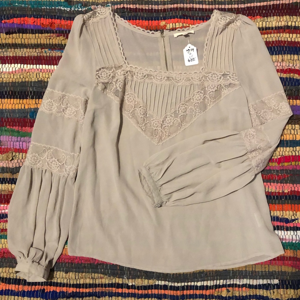 Under Skies Lacy Boho Blouse
